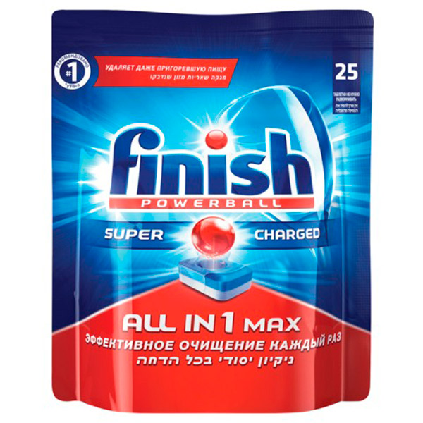 Средство для посудомоечных машин таблетки, FINISH, "All in 1", 528 г, в упаковке 25 шт., Польша