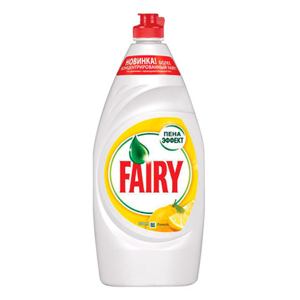 Средство для мытья посуды Fairy, "Сочный лимон", 900 мл, аром. лимон, жидкость