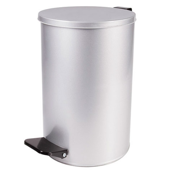 Контейнер для мусора с педалью 10 литров, цвет серый, сталь, Россия
