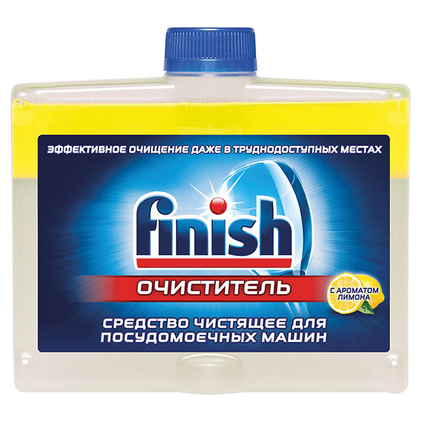 Средство чистящее для посудомоечных машин, FINISH, с ароматом ЛИМОНА, 250 мл, флакон, 3077805