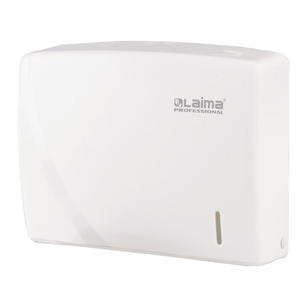 Диспенсер H2 для листовых полотенец LAIMA PROFESSIONAL ORIGINAL, Z-слож., ABS-пластик, белый