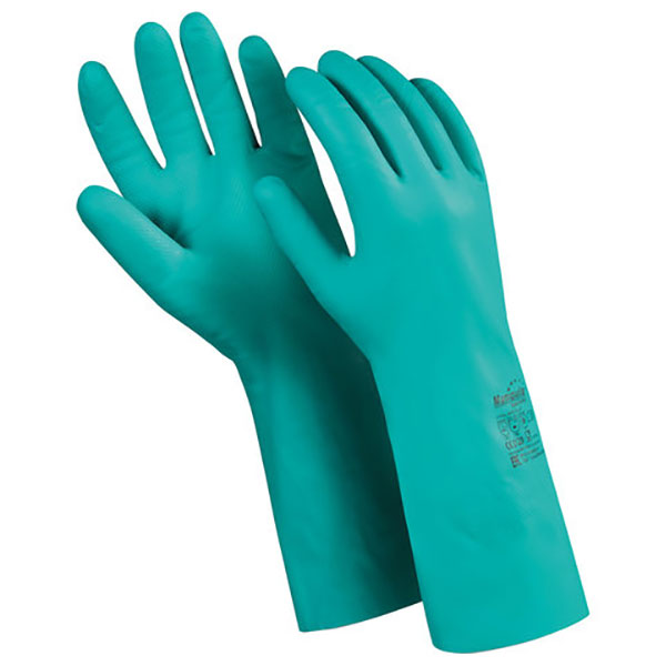Перчатки защитные нитриловые, многоразовые, Manipula, "Дизель", N-F-06, размер M, цвет зеленый