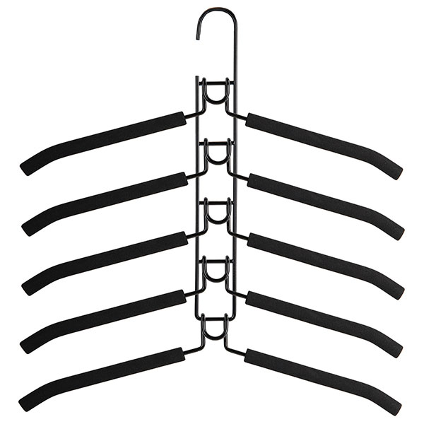 Вешалка-плечики BRABIX, трансформер, 5 плечиков, металл, цвет черный, р. 38-44, Китай
