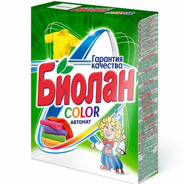 Стиральный порошок Биолан, автомат,  0,35 кг, "Color", Россия