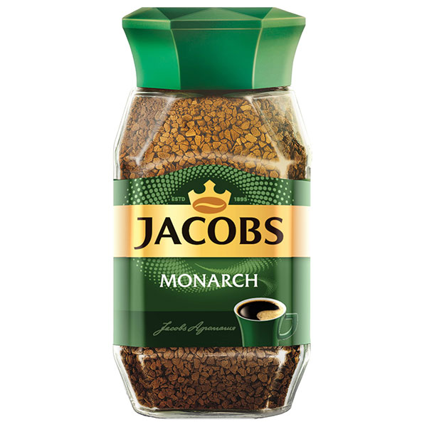 Кофе растворимый, Jacobs, вес  190 г, сублимированный, упаковка стеклянная банка, Россия