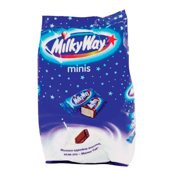 Батончик шоколадный, MILKY WAY, "Minis", комплект 11 шт., вес 176 г, Россия