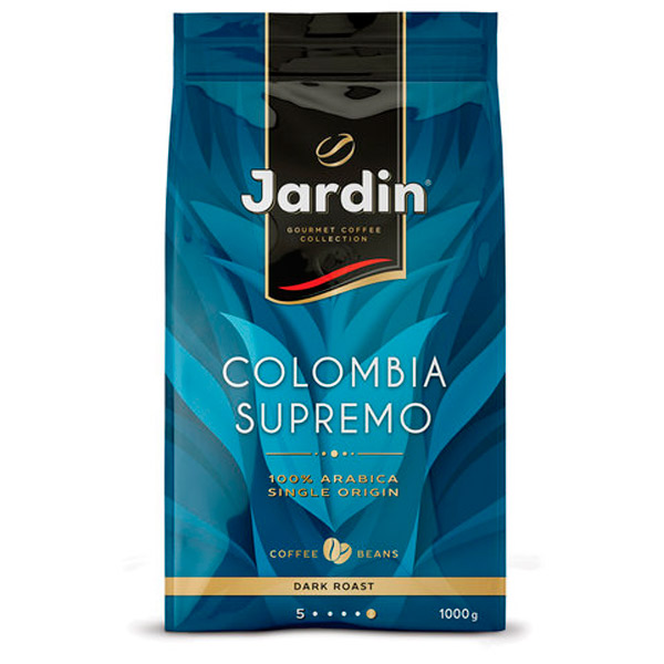 Кофе в зернах Jardin, "Colombia Supremo", вес 1000 г, Россия