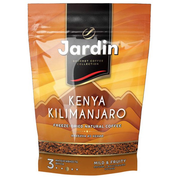 Кофе растворимый, Jardin, "Kenya Kilimanjaro", вес  150 г, сублимированный, упаковка вакуумная, Россия