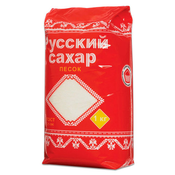 Сахар песок, белый, вес 1000 г, "Русский"