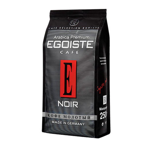 Кофе молотый Egoiste, "Noir", вес 250 г, 100% Арабика, Германия