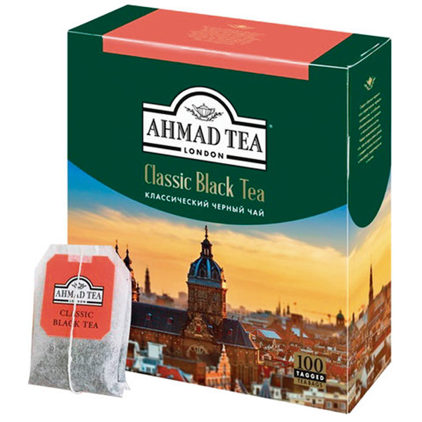 Чай пакетированный Ahmad Tea, "Classic Black Tea", черный, 100 пакетиков по 2 г, Россия, 1665
