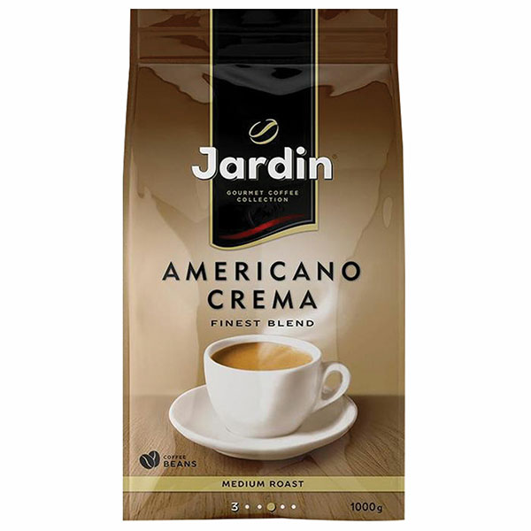 Кофе в зернах Jardin, "Americano Crema", вес 1000 г, 70% Арабика, 30% Робуста, Россия