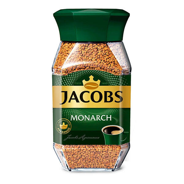 Кофе растворимый, Jacobs, "Monarch", вес  270 г, сублимированный, упаковка стеклянная банка, Россия