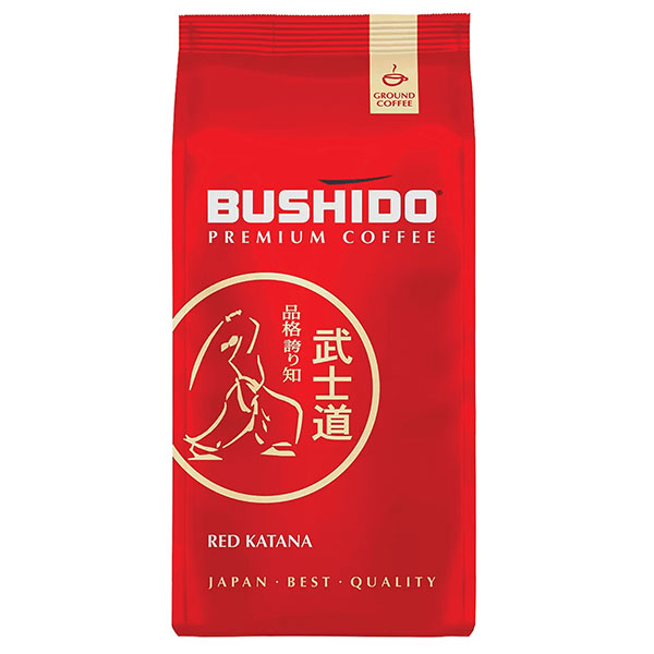 Кофе молотый Bushido, "Red Katana", вес 227 г, 100% Арабика, Россия