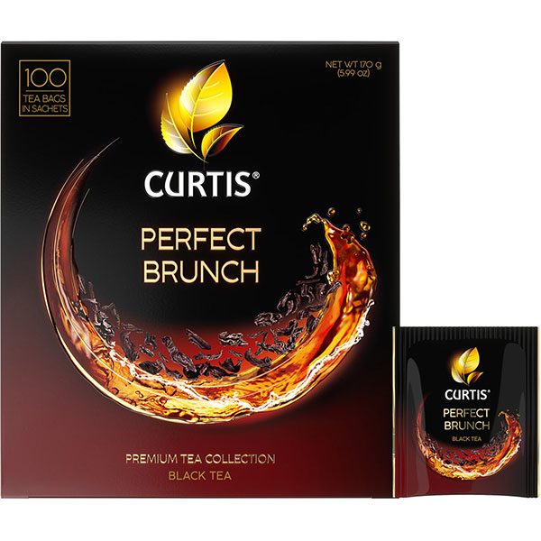 Чай пакетированный Curtis, "Perfect Brunch", черный, 100 пакетиков по 1,7 г, Россия, 102119