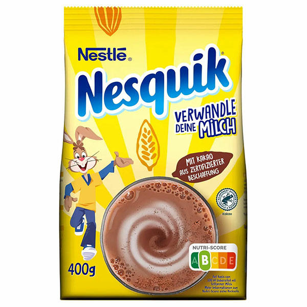 Какао Nesquik, быстрорастворимый, 400 г, Португалия