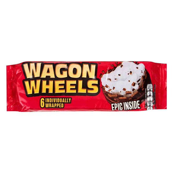 Печенье бисквитное глазированное WAGON WHEELS с суфле 220 г