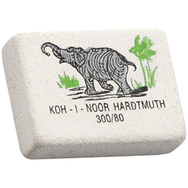 Ластик Koh-I-Noor, "Elephant" 300/80, натуральный каучук, 26*18,5*8 мм, цвет белый, Чешская Республика