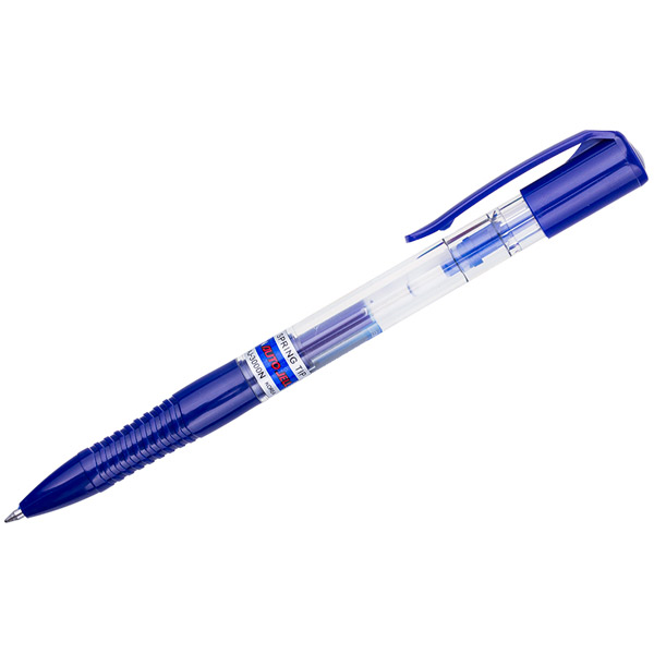 Автоматическая гелевая ручка CROWN, "Auto Jell", AJ-3000N, цвет чернил синий, толщина линии письма 0,5 мм, Республика Корея