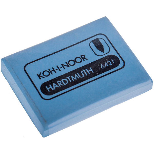 Ластик Koh-I-Noor, "6421", каучук, 47*36*10 мм, цвет голубой, Чешская Республика