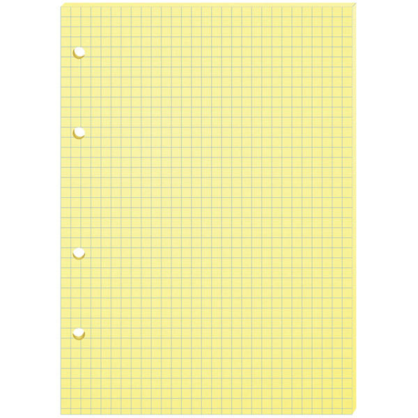 Сменный блок для тетрадей OfficeSpace, A5,  80 листов, желтый, клетка, СБц80_217, Россия