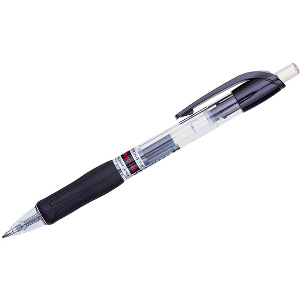Автоматическая гелевая ручка CROWN, "CEO Jell", AJ-5000R, цвет чернил черный, толщина линии письма 0,5 мм, Республика Корея
