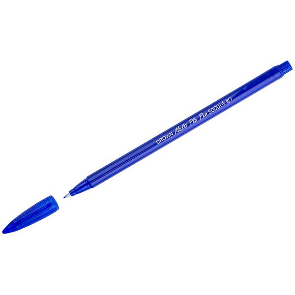 Линер CROWN, "MultiPla", 0,3 мм, цвет чернил синий, корпус круглая, Республика Корея
