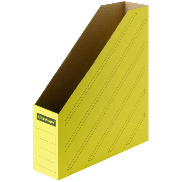 Накопитель OfficeSpace, 75 мм, микрогофрокартон, цвет желтый, Россия