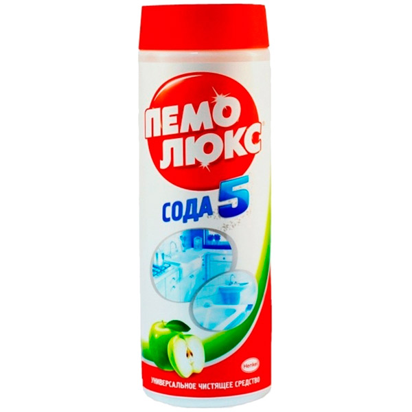 Средство чистящее Пемолюкс, "Сода-5", 480 г, аром. ЯБЛОКО, Россия