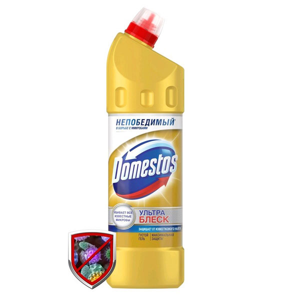 DOMESTOS,  1л, Ср-во д/чистки туалета, Ультра Блеск, гель, ш/к 07876