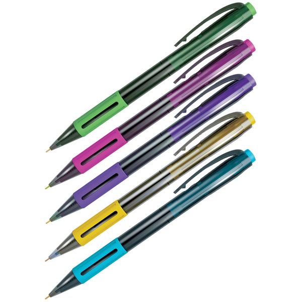 Ручка шариковая автоматическая Berlingo, "SI-400 Color", CBm_70500, цвет чернил синий, толщина линии письма 0,5 мм, ассорти, Индия