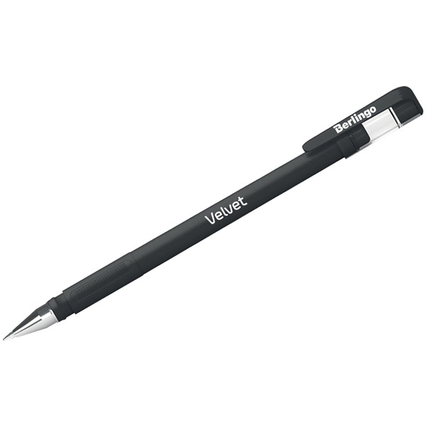 Ручка гелевая Berlingo, "Velvet", цвет чернил черный, толщина линии письма 0,4 мм, Китай