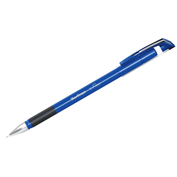 Ручка шариковая Berlingo, "xFine", цвет чернил синий, толщина линии письма 0,2 мм, корпус пластик, синий, Индия