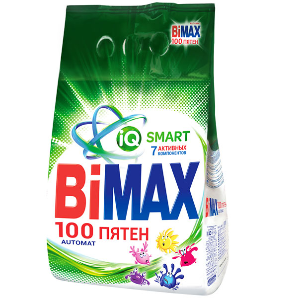Стиральный порошок BiMAX, автомат,  4,5 кг, "100 пятен", Россия
