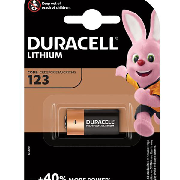 Батарейка Duracell, Lithium, CR123, 3 В, литиевая, комплект 1 шт., блистер, Соединенные Штаты