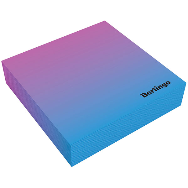 Блок-кубик  85*85*20 мм, Berlingo, "Radiance", цвет голубой/розовый, Россия
