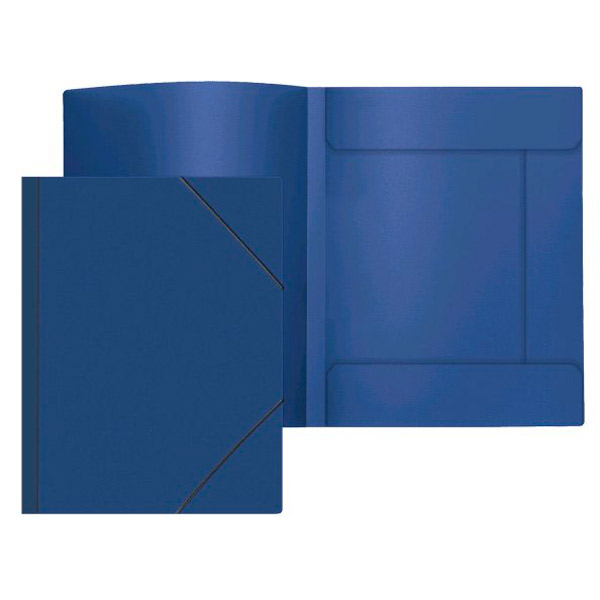 Папка на резинках A4, ATTOMEX, цвет непрозрачный синий, 450 мкм, ширина корешка до 40 мм, Россия