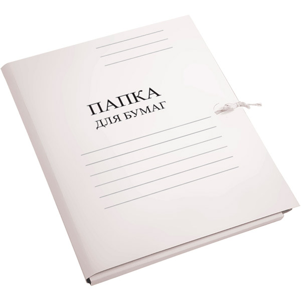 Папка A4, картон, обложка немелованная, 360 г/кв.м, цвет белый, ATTOMEX, Россия