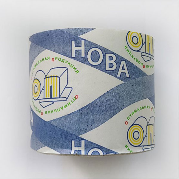 Туалетная бумага 1-сл, "Нова", 35 м (вес 100 г), цвет светло-серый, Россия