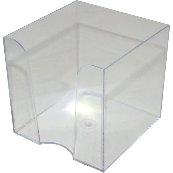 Подставка для бумажного блока 90*90*90 мм, цвет прозрачный, пластик, ATTOMEX, Россия