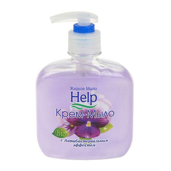 Мыло жидкое,  300мл, HELP, Антибактериальное, флип-топ