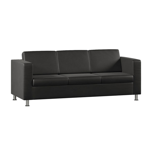 Диван трехместный Everprof Felix, Экокожа, Черный, 1930*460*840