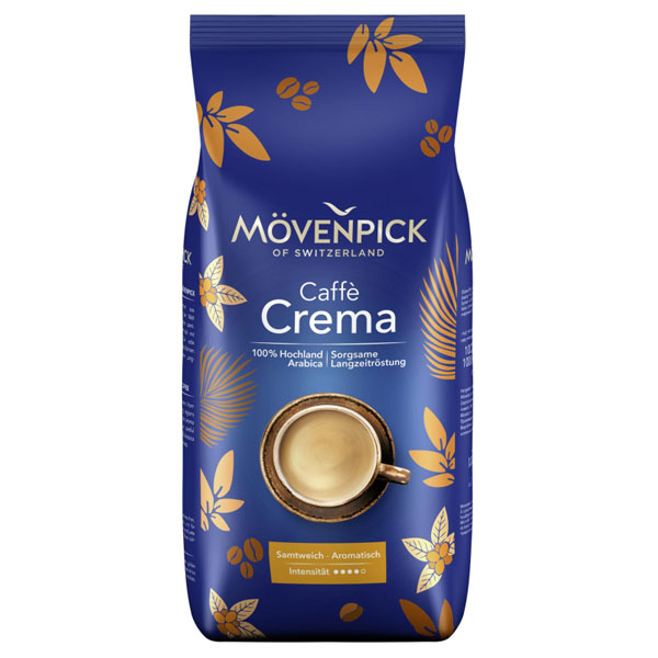 Кофе в зернах Movenpick "Caffe Crema", 1000г, 100% арабика, вакуумная упаковка, Германия