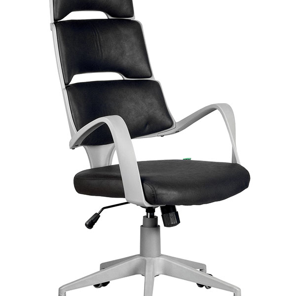 Кресло для оператора Riva Chair, "SAKURA", цвет серый/черный, подлокотники