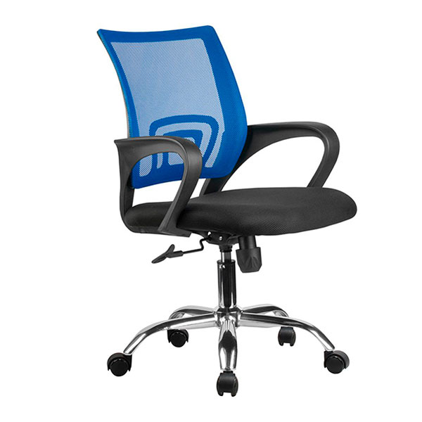 Кресло для оператора Riva Chair, 8085 JE, цвет синий/черный, подлокотники