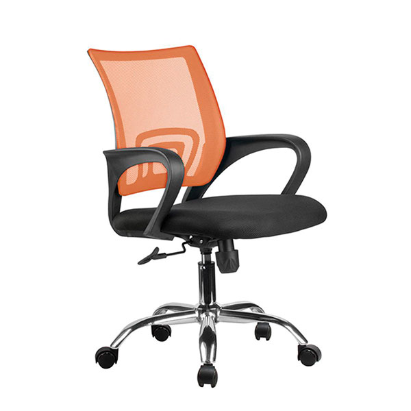 Кресло для оператора Riva Chair, 8085 JE, цвет оранжевый/черный, подлокотники