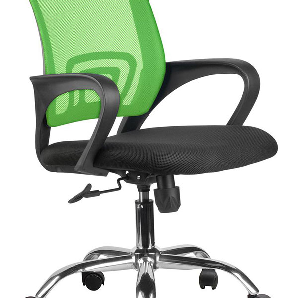 Кресло для оператора Riva Chair, 8085 JE, цвет зеленый/черный, подлокотники