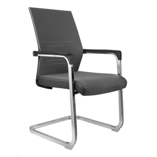 Конференц-кресло, подлокотники, Riva Chair, D818, сетка, цвет серый