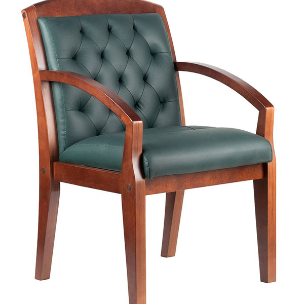 Конференц-кресло, подлокотники, Riva Chair, M 175 D, натуральная кожа, цвет зеленый
