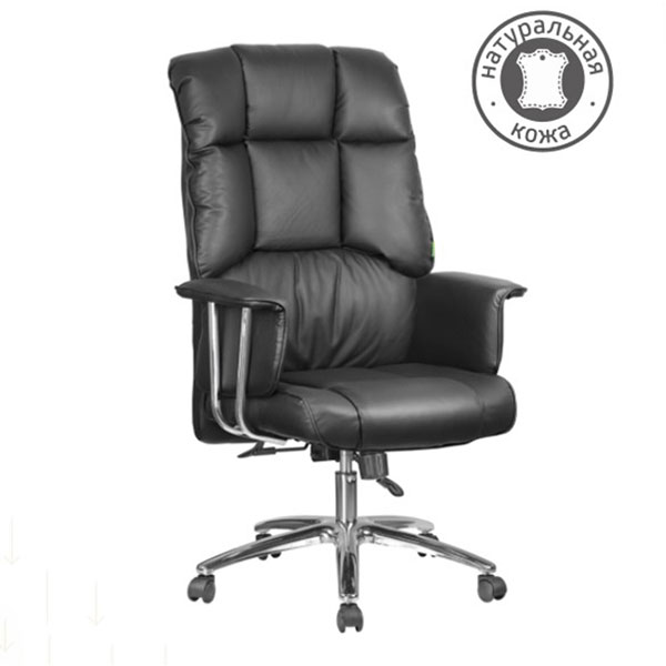 Кресло для руководителя Riva Chair, 9502, цвет черный, натуральная кожа